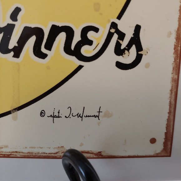 Delicious Chicken Dinner Mummert Ceramic Sign Vintage Home Decor Hot Plate - Picture 4 of 8